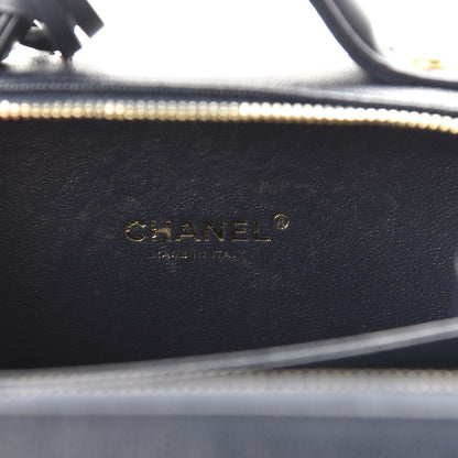 Chanel Caviar Quilted Small CC Filigree Vanity Case Navy 6 of 15