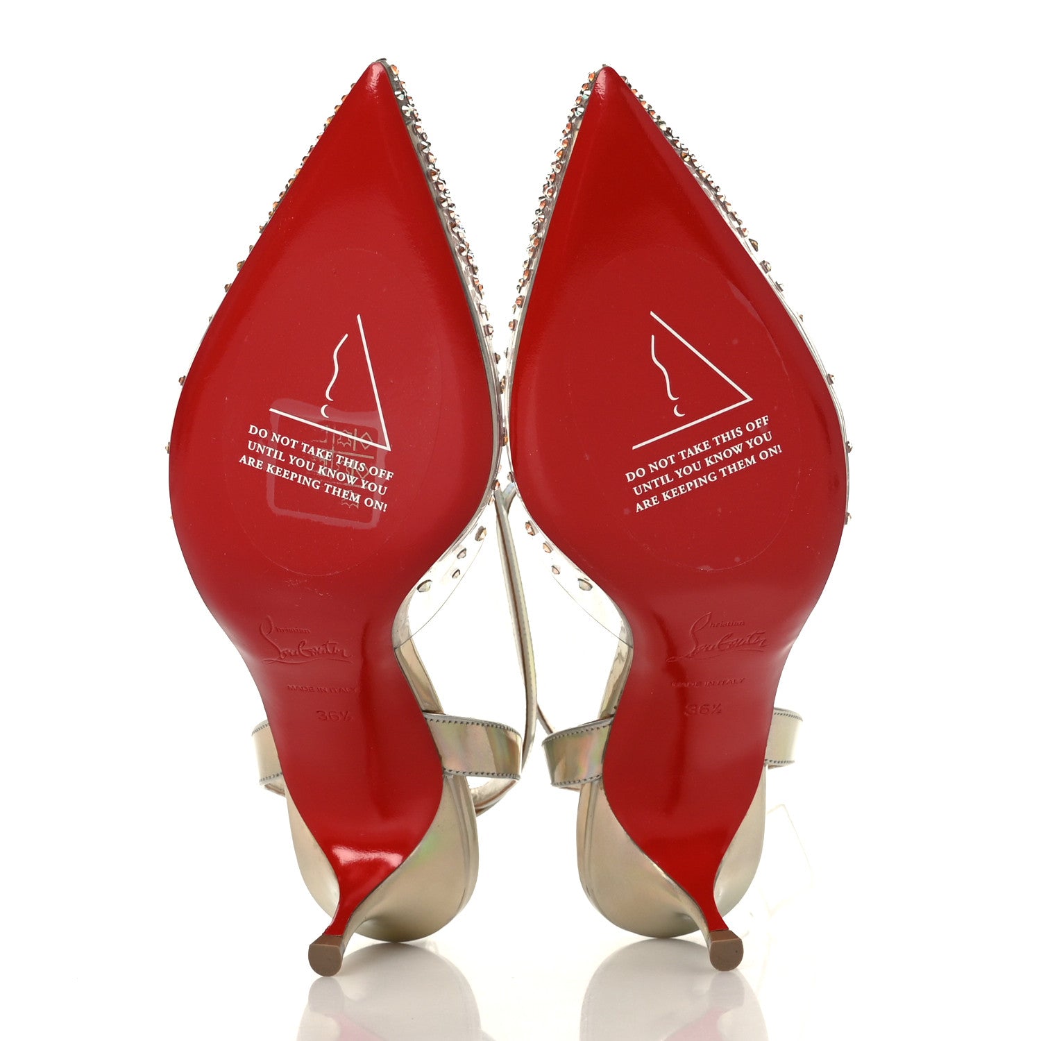 Christian Louboutin PVC Calf Alicoco Spikaqueen 55 Pumps 36.5 Version Platine 5 of 7