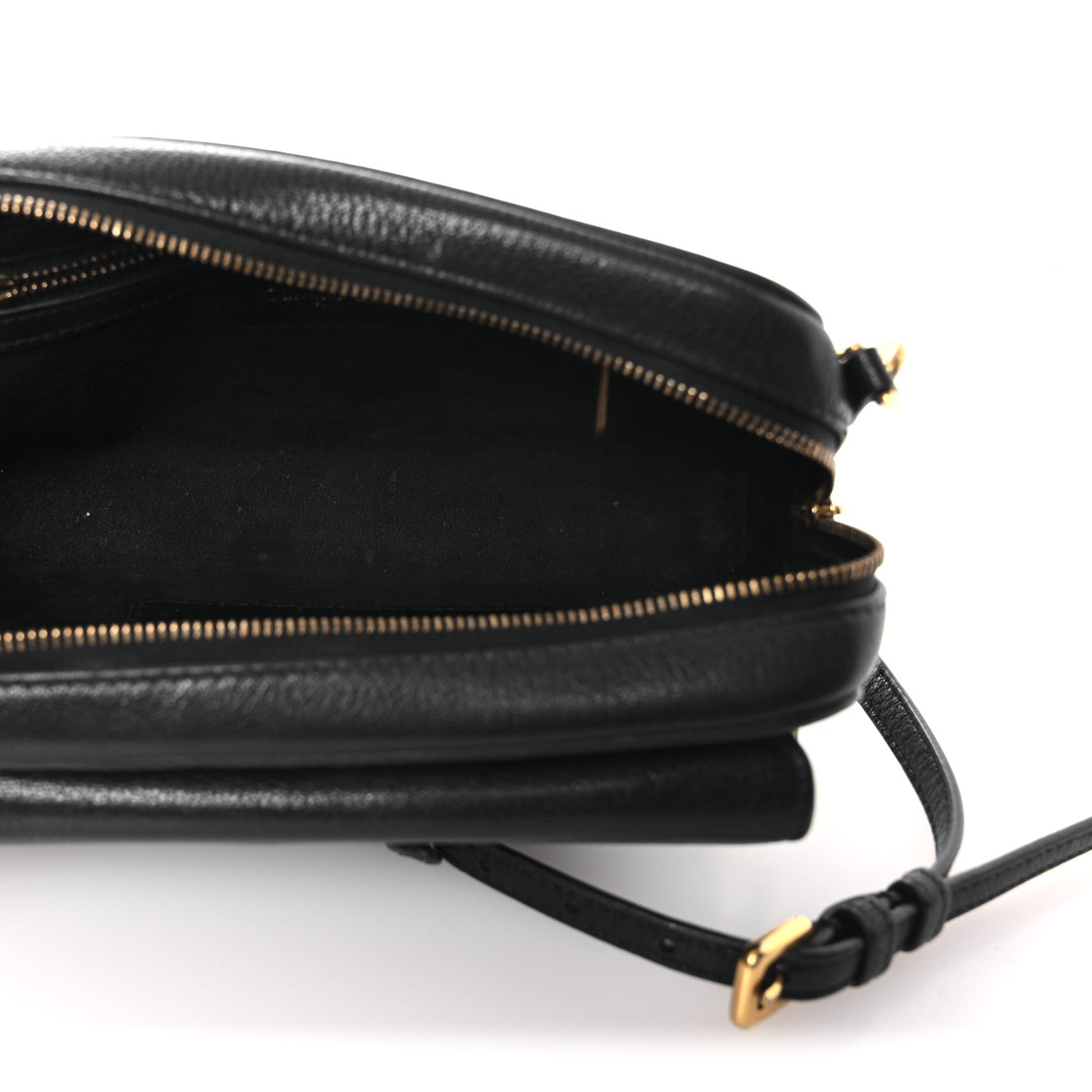 Christian Dior Goatskin Double Saddle Pouch Black 5 of 12