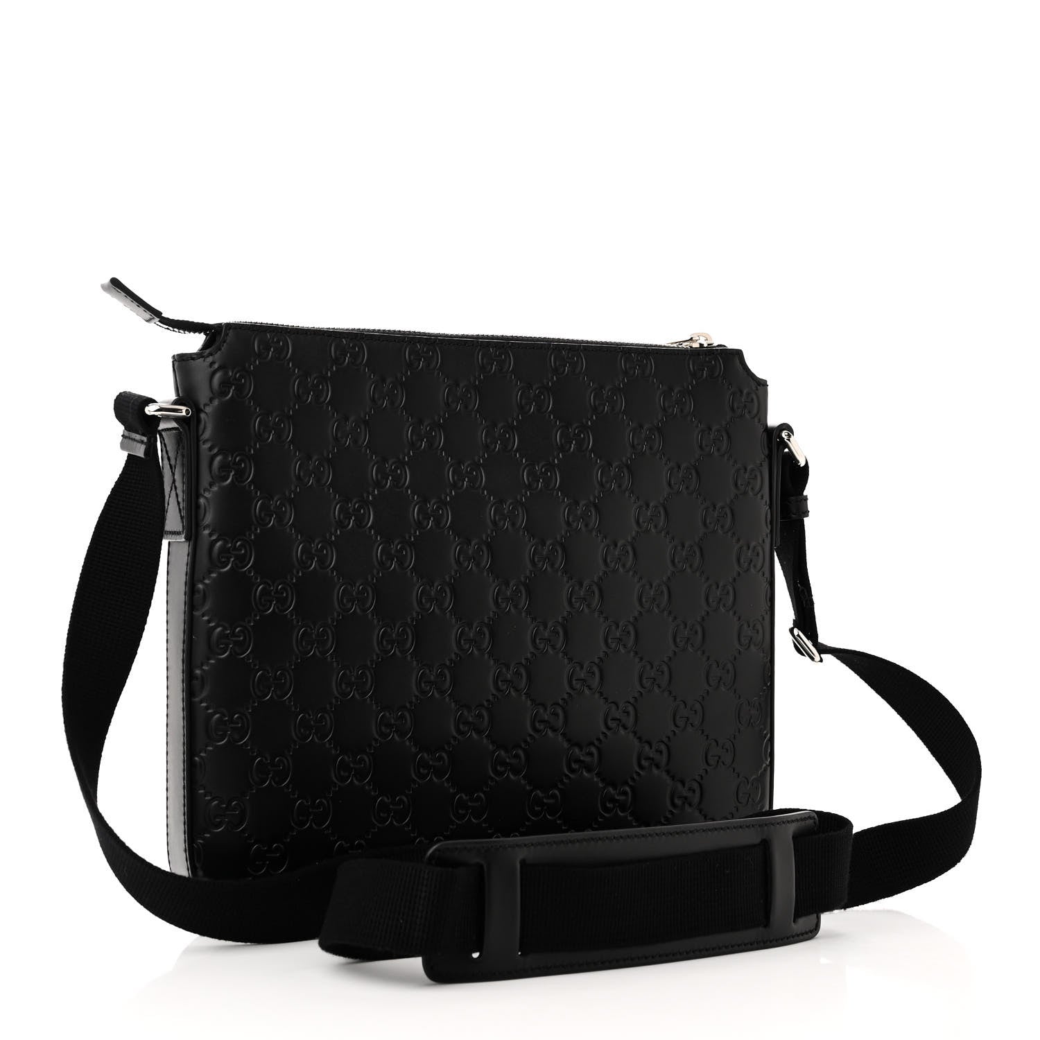 Gucci Guccissima Signature Small Messenger Bag Black 2 of 10