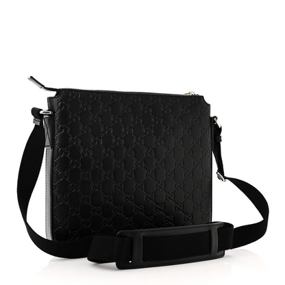 Gucci Guccissima Signature Small Messenger Bag Black 2 of 10