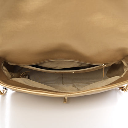 Chanel Goatskin Quilted Large 19 Flap Gold 4 of 9
