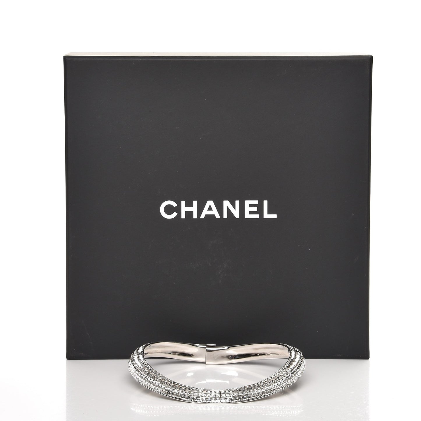 Crystal Choker Necklace Silver