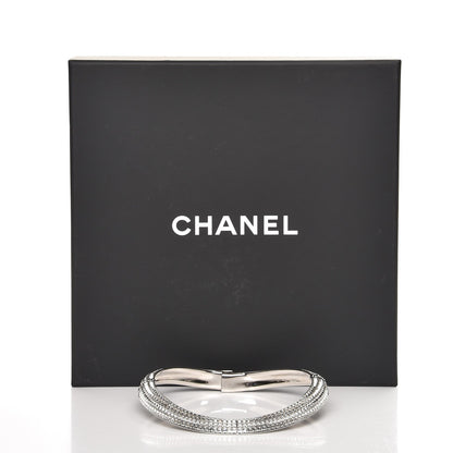 Chanel Crystal Choker Necklace Silver 5 of 5