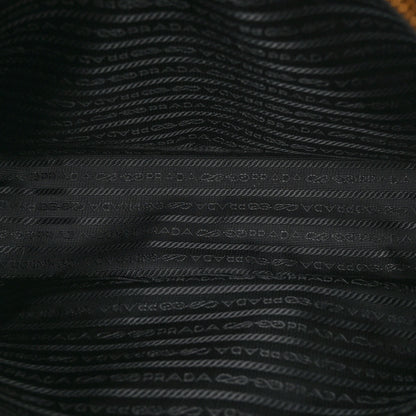 Prada Glace Calfskin Embossed Logo Tote Black 6 of 11