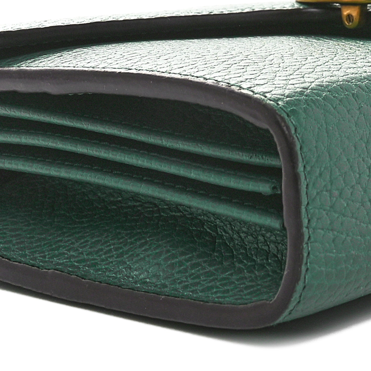 Gucci Calfskin Mini Dionysus Chain Wallet Emerald 9 of 10