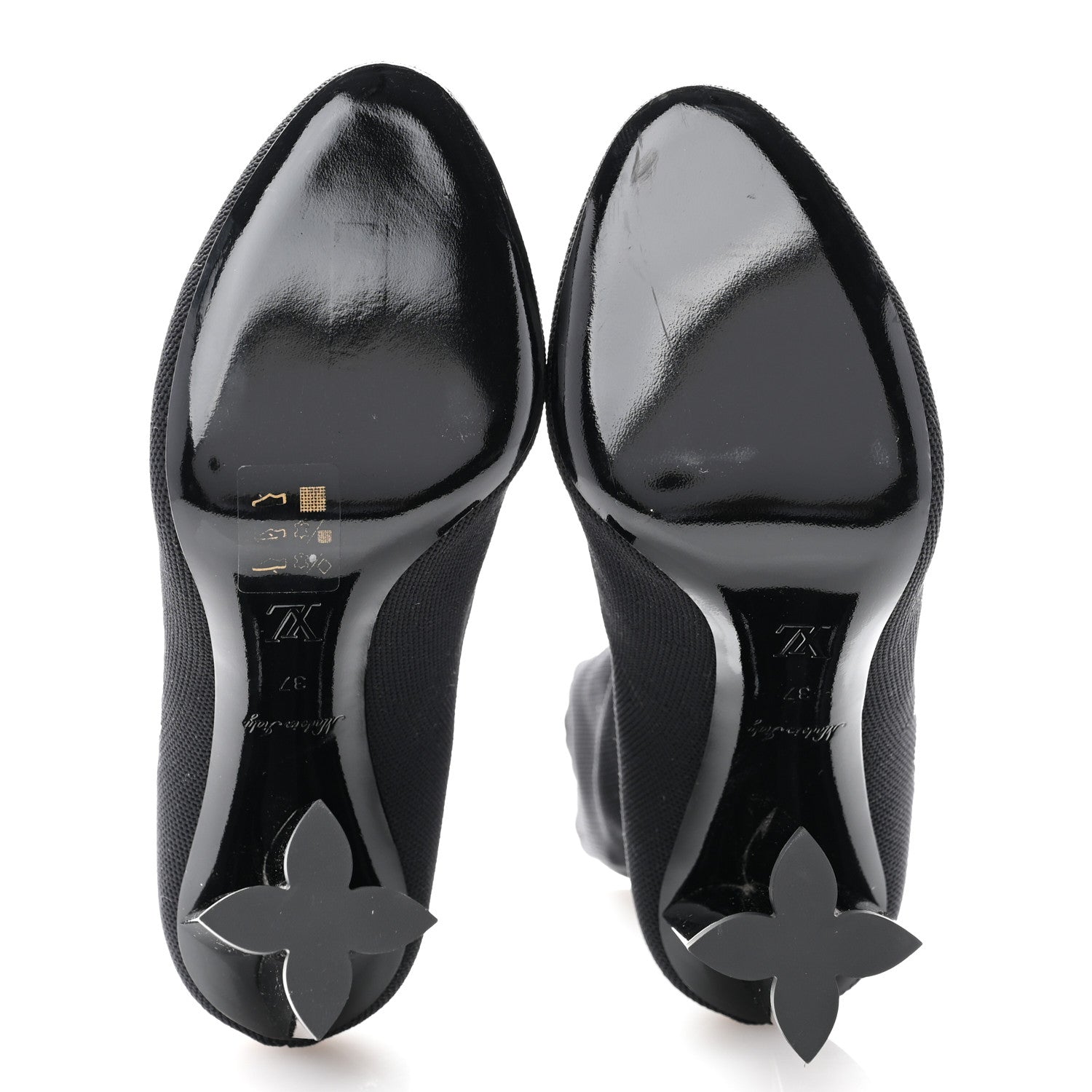 Louis Vuitton Stretch Fabric Silhouette Ankle Boots 37 Black 5 of 7