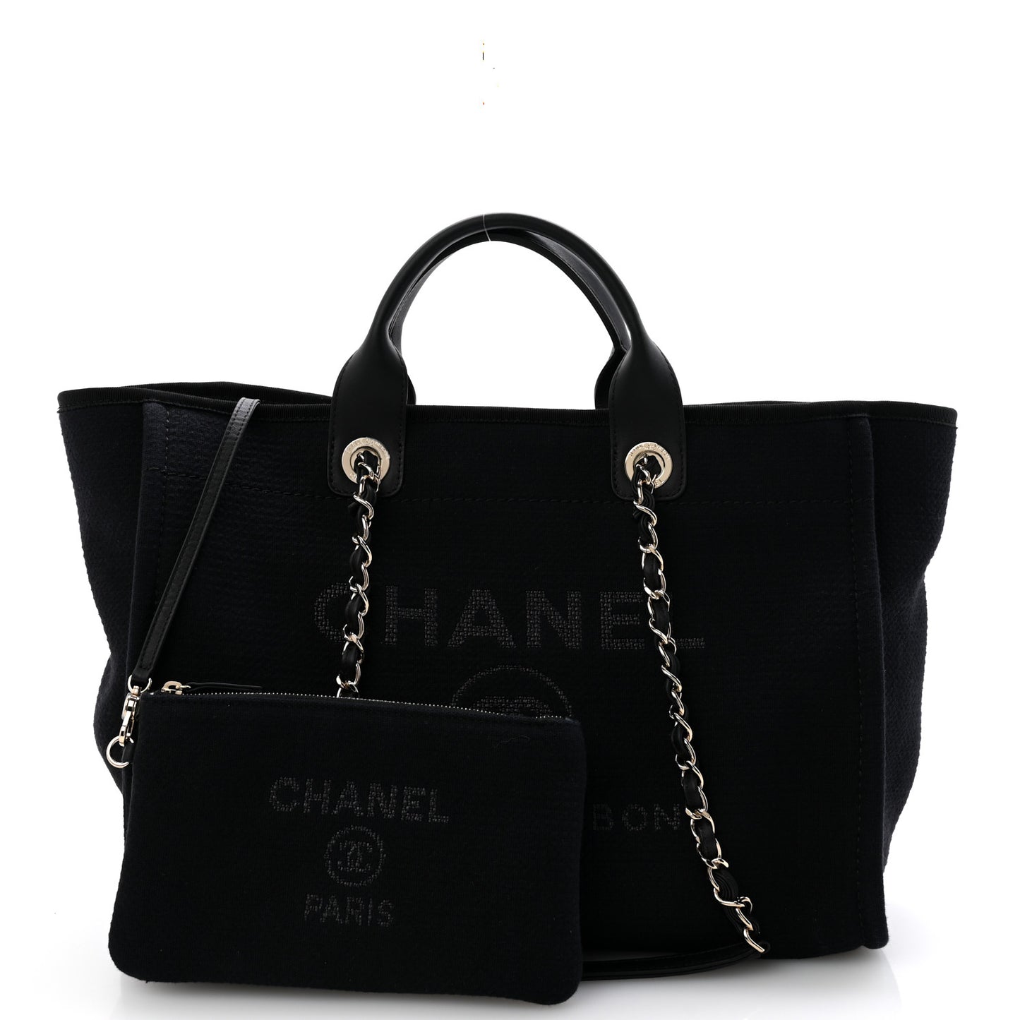 Mixed Fibers Medium Deauville Tote Black