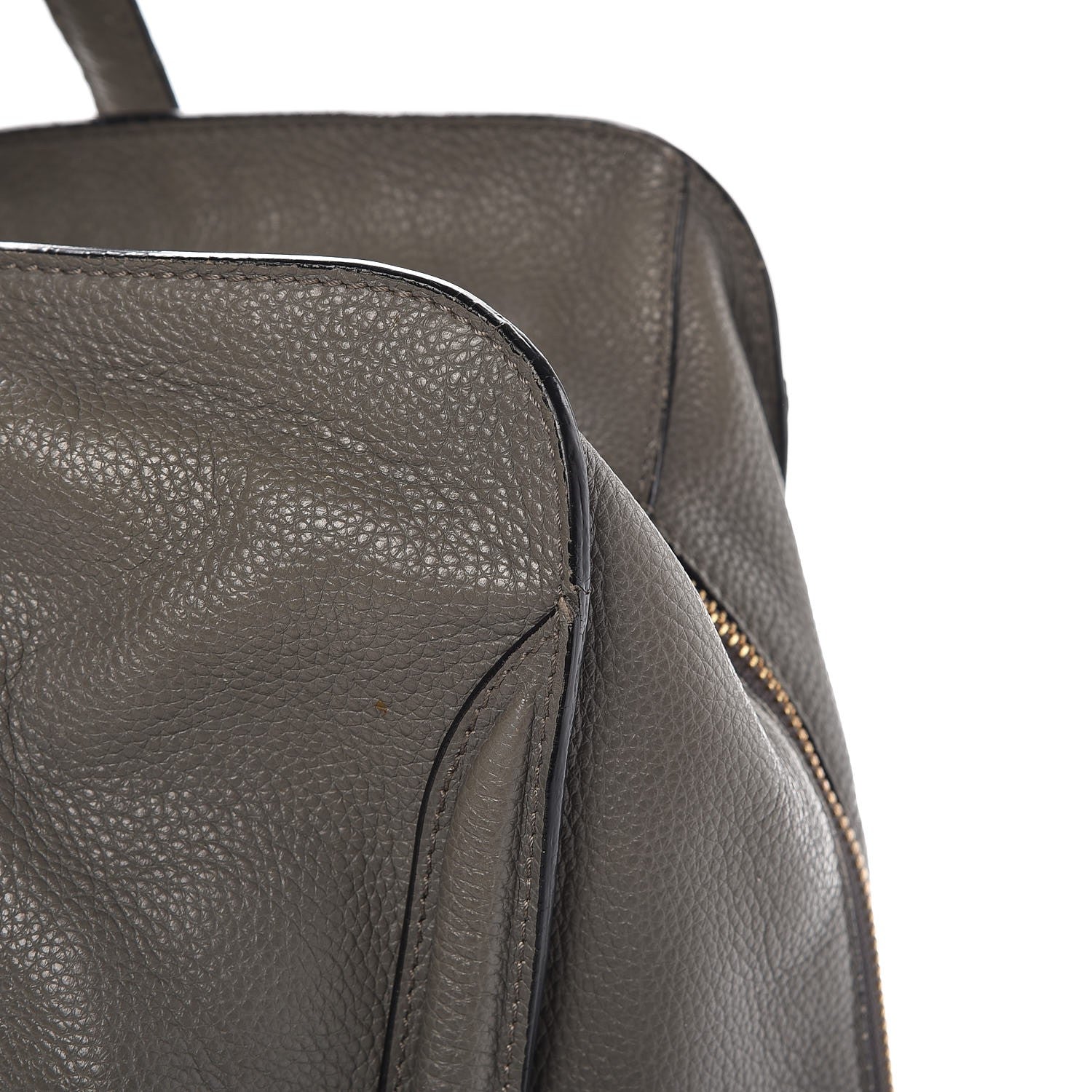 Alexander McQueen Pebbled Calfskin Large Skull Padlock Zip Around Tote Dark Grey 18 of 28