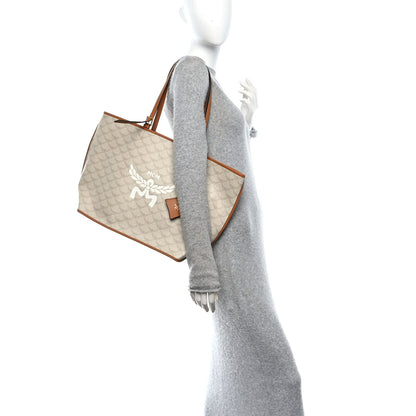 MCM Lauretos Nappa Medium Himmel Shopper Tote Oatmeal 2 of 9