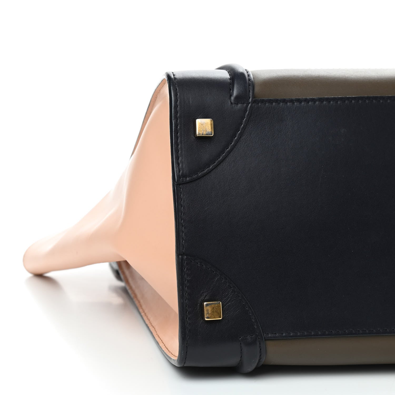 Celine Satin Calfskin Mini Tri-Color Luggage Anthracite 5 of 13