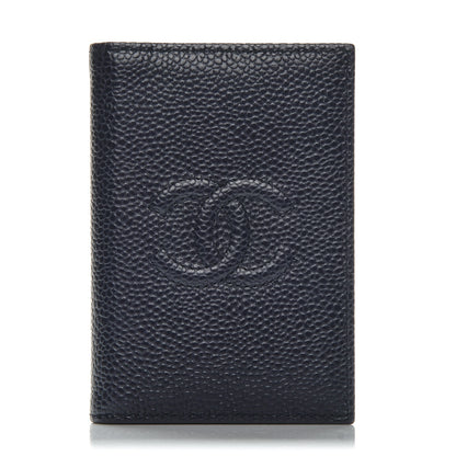 Chanel Caviar CC Timeless Card Holder Navy Blue 1 of 6