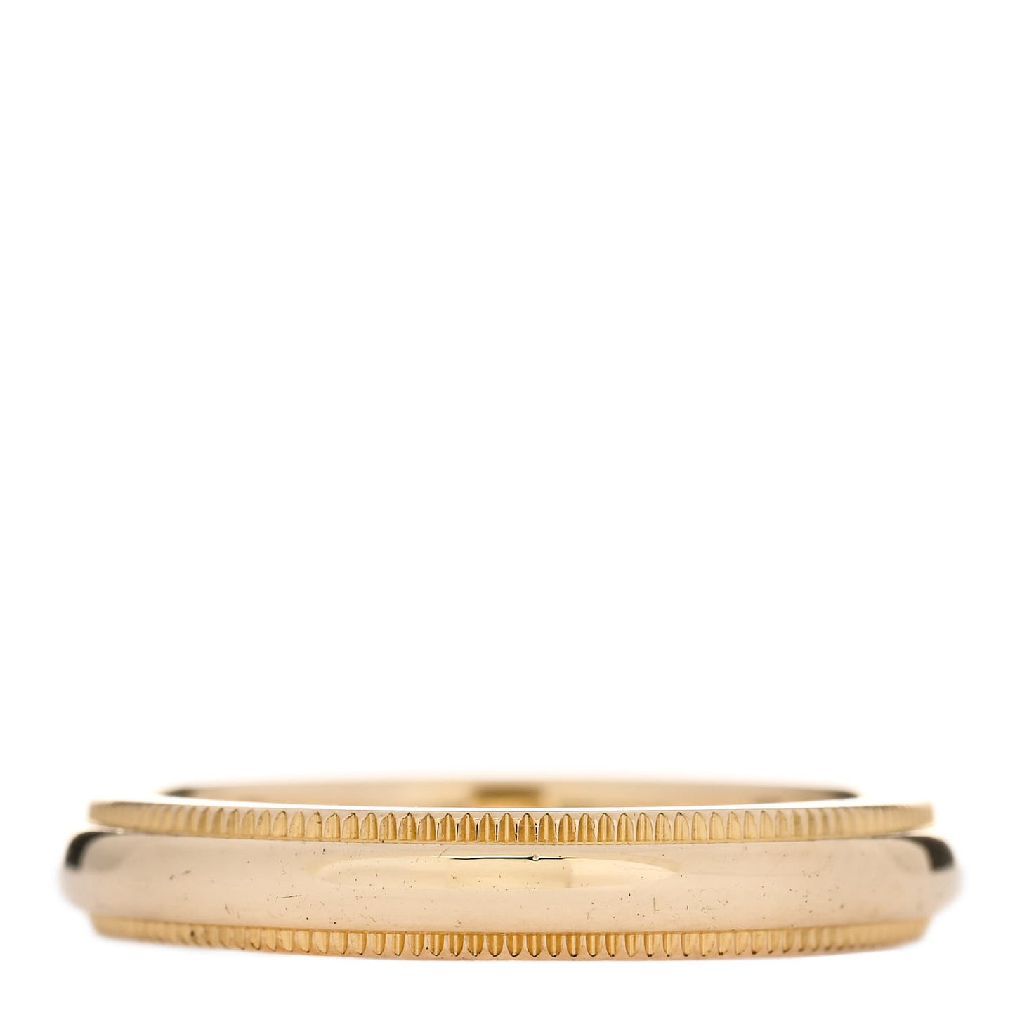 18K Yellow Gold 3mm Milgrain Wedding Band Ring 47 4.25