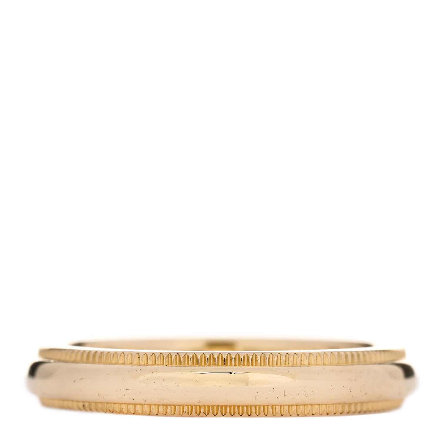 Tiffany 18K Yellow Gold 3mm Milgrain Wedding Band Ring 47 4.25 1 of 4