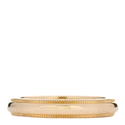 Tiffany 18K Yellow Gold 3mm Milgrain Wedding Band Ring 47 4.25 1 of 4
