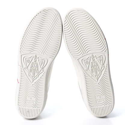 Gucci Distressed Calfskin Mens Ace Blade Sneakers 10 White 6 of 10
