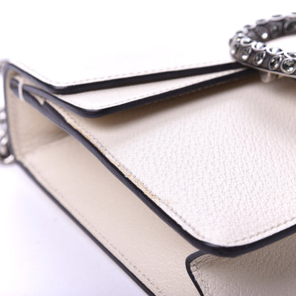 Gucci Textured Calfskin Crystal Mini Dionysus Shoulder Bag Mystic White 9 of 11