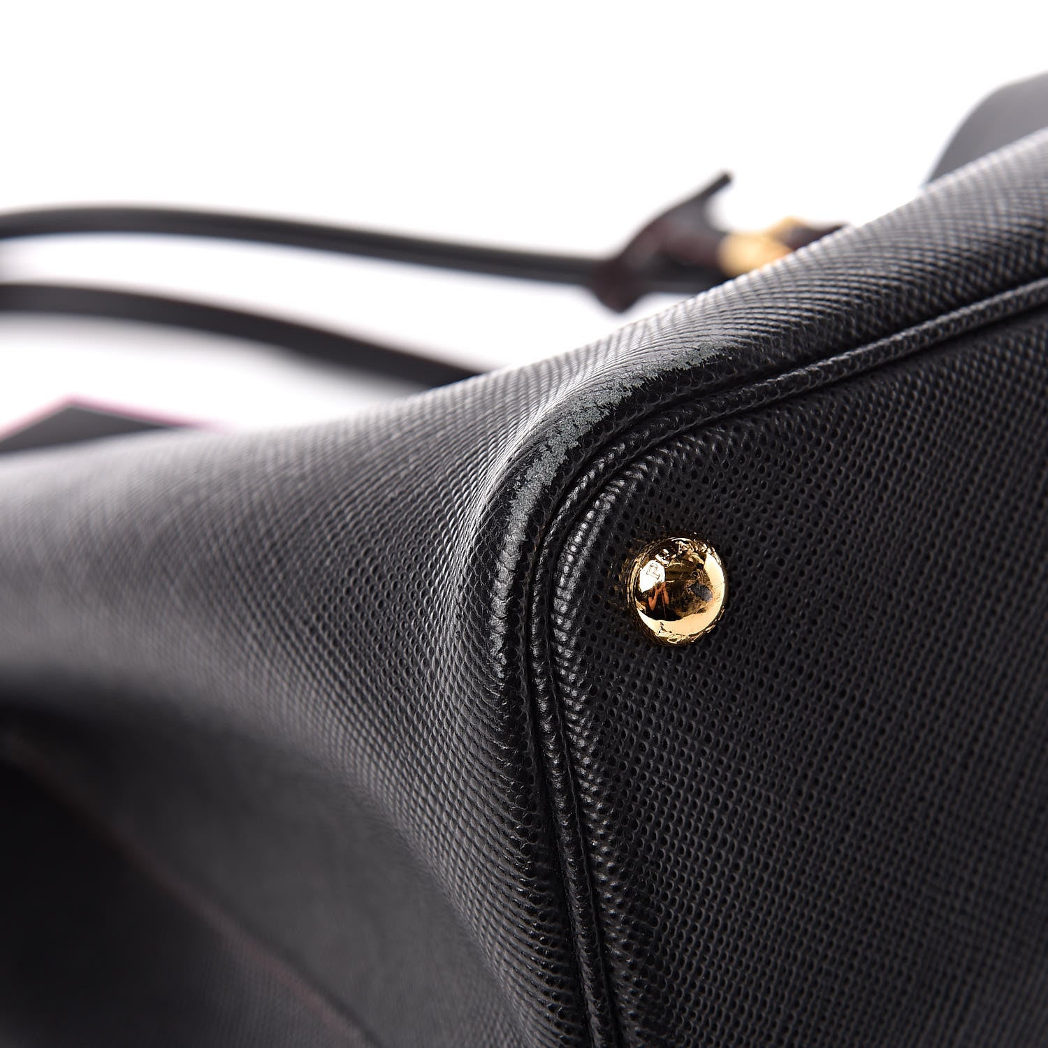 Prada Saffiano Cuir Large Double Bag Black Fuoco 16 of 21