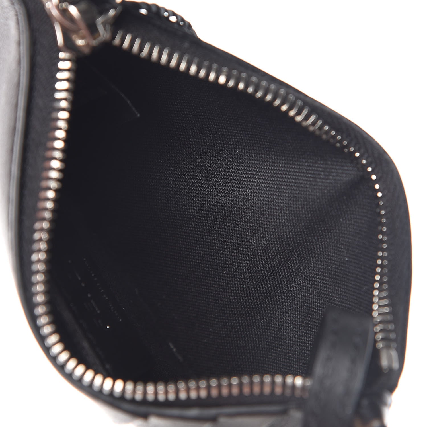 Fendi Vitello Century Bi-Color FF 1974 Embossed Coin Purse Maya Black 5 of 8