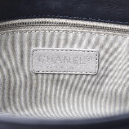 Chanel Calfskin Medium On the Bund Flap Navy 5 of 15