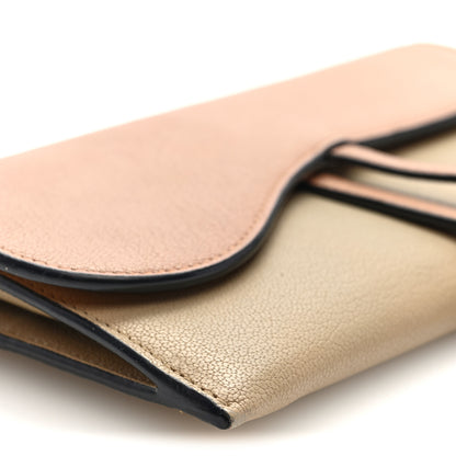 Christian Dior Grained Calfskin Saddle Chain Wallet Pouch Beige Taupe 9 of 10