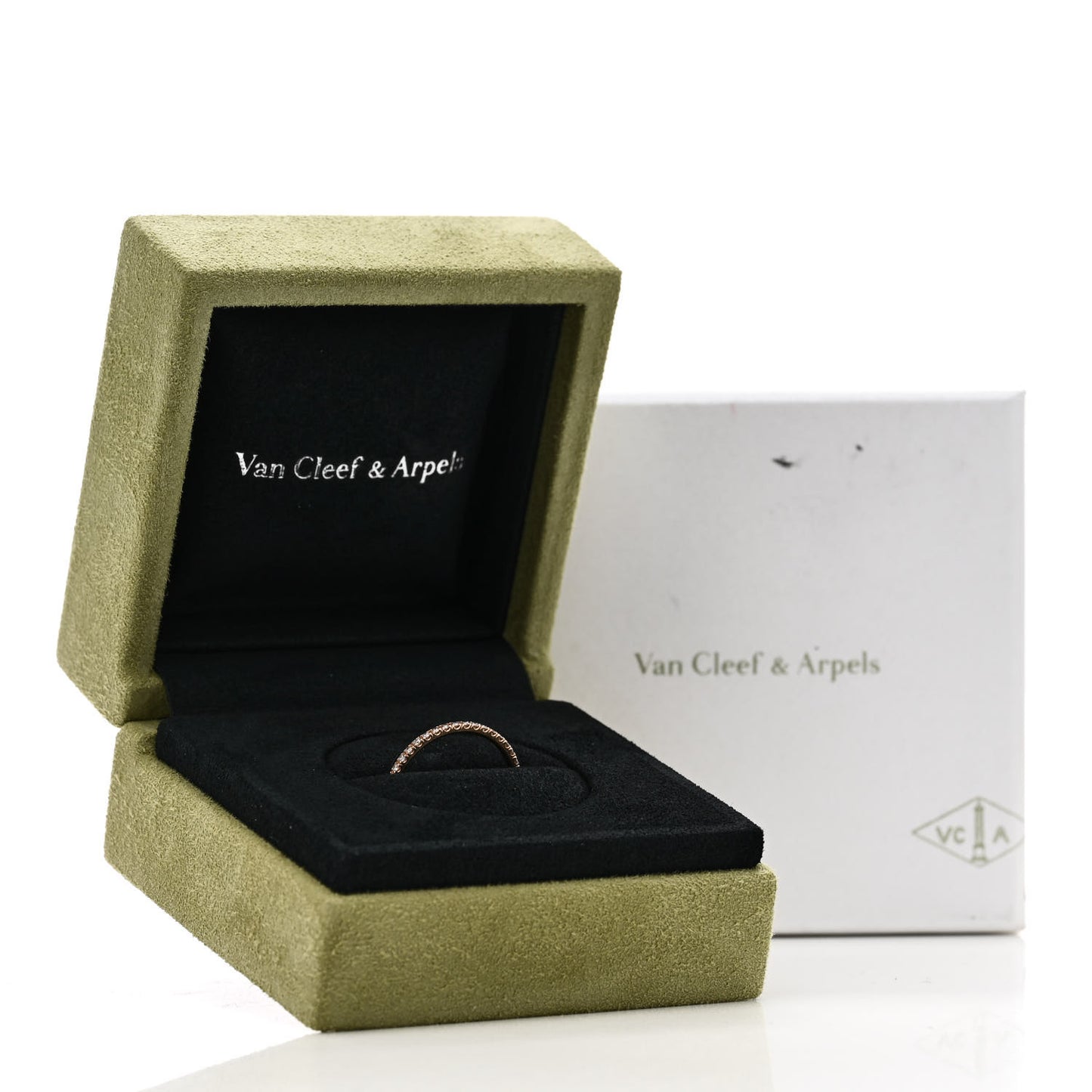 18K Rose Gold Diamond 1.25mm Felicite Wedding Band Ring 53 6.5