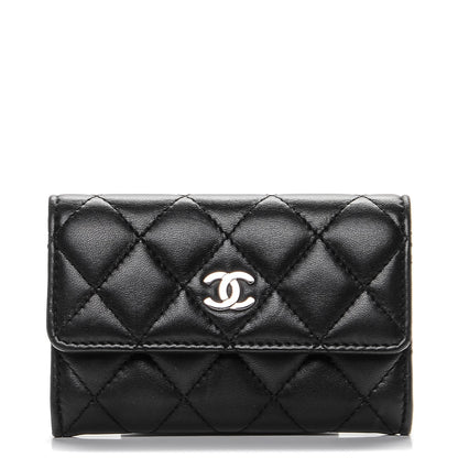 Chanel Lambskin Quilted Flap Card Holder Black 1 of 7