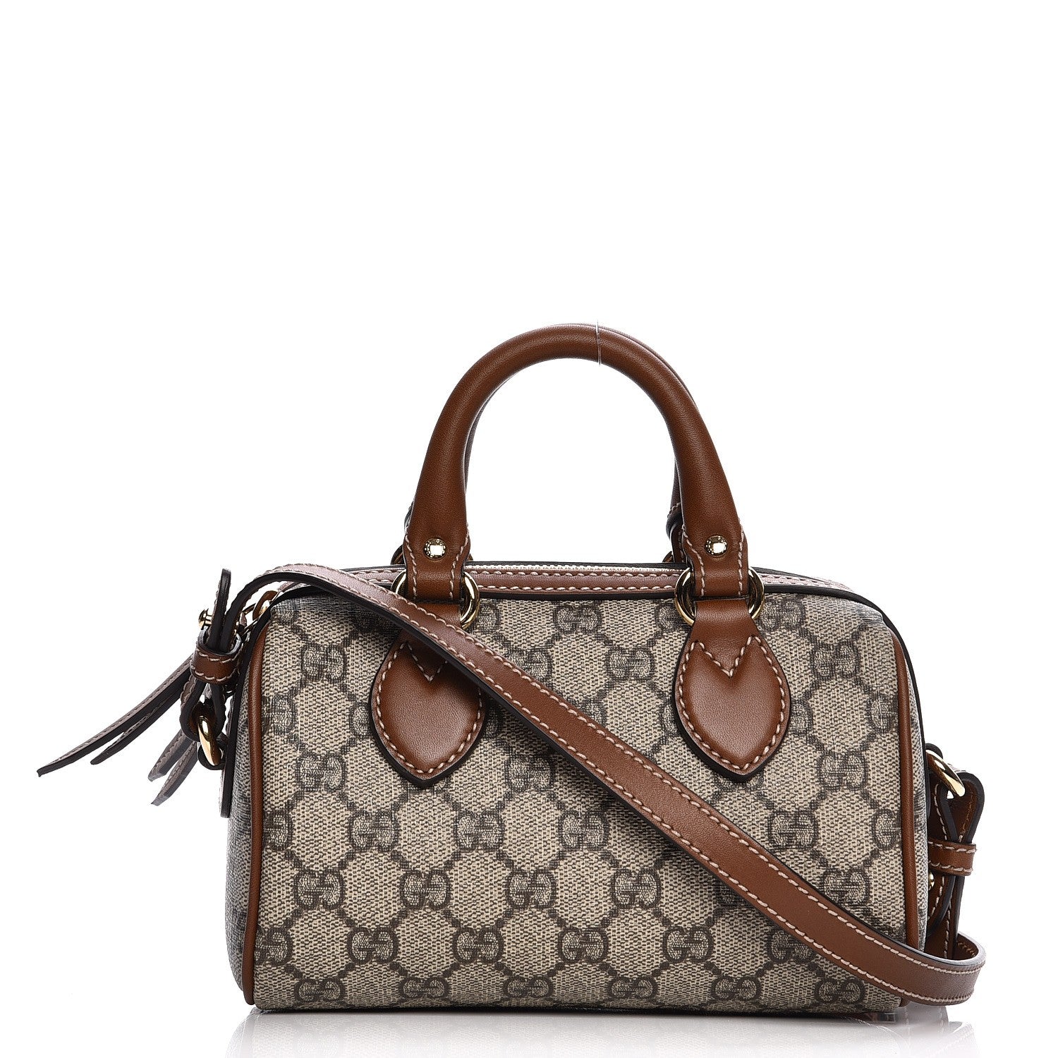 Gucci GG Supreme Monogram Mini Boston Beige Tuscany 1 of 7