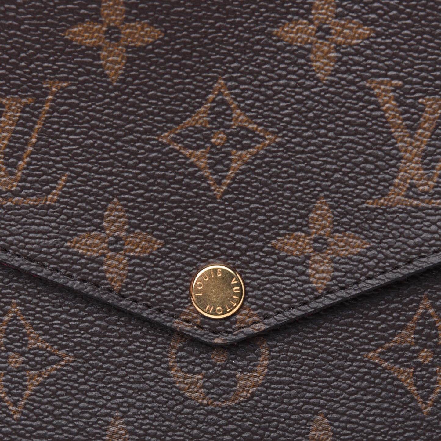 Monogram Pochette Felicie Chain Wallet Fuchsia