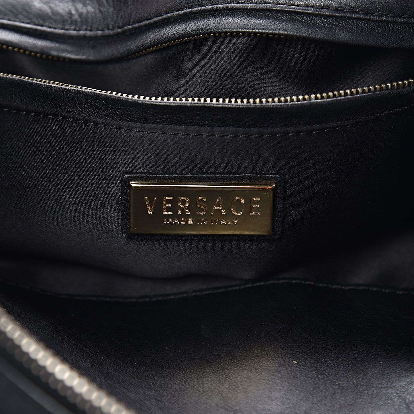 Calfskin Medallion Tribute Bowling Bag Black