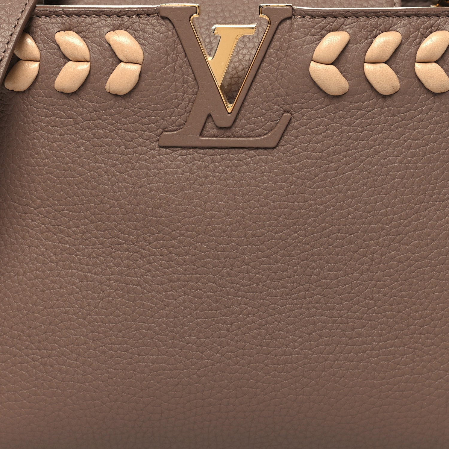 Louis Vuitton Taurillon Lambskin Capucines PM Taupe 8 of 11
