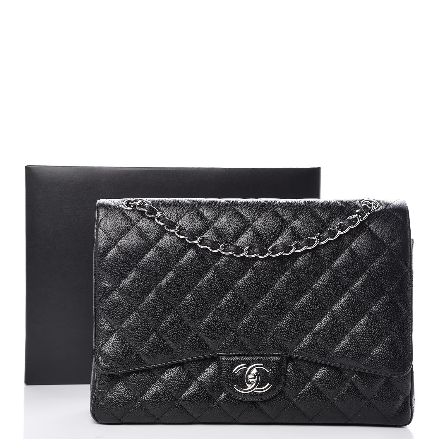 Chanel Caviar Quilted Maxi Double Flap Black 12 of 12