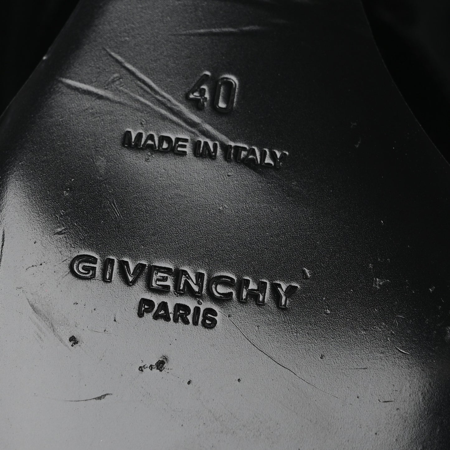 Calfskin Shark Lock Ankle Boots 40 Black