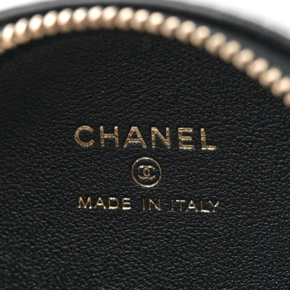 Chanel Metallic Lambskin Quilted Camelia Clutch Gold Black 6 of 10
