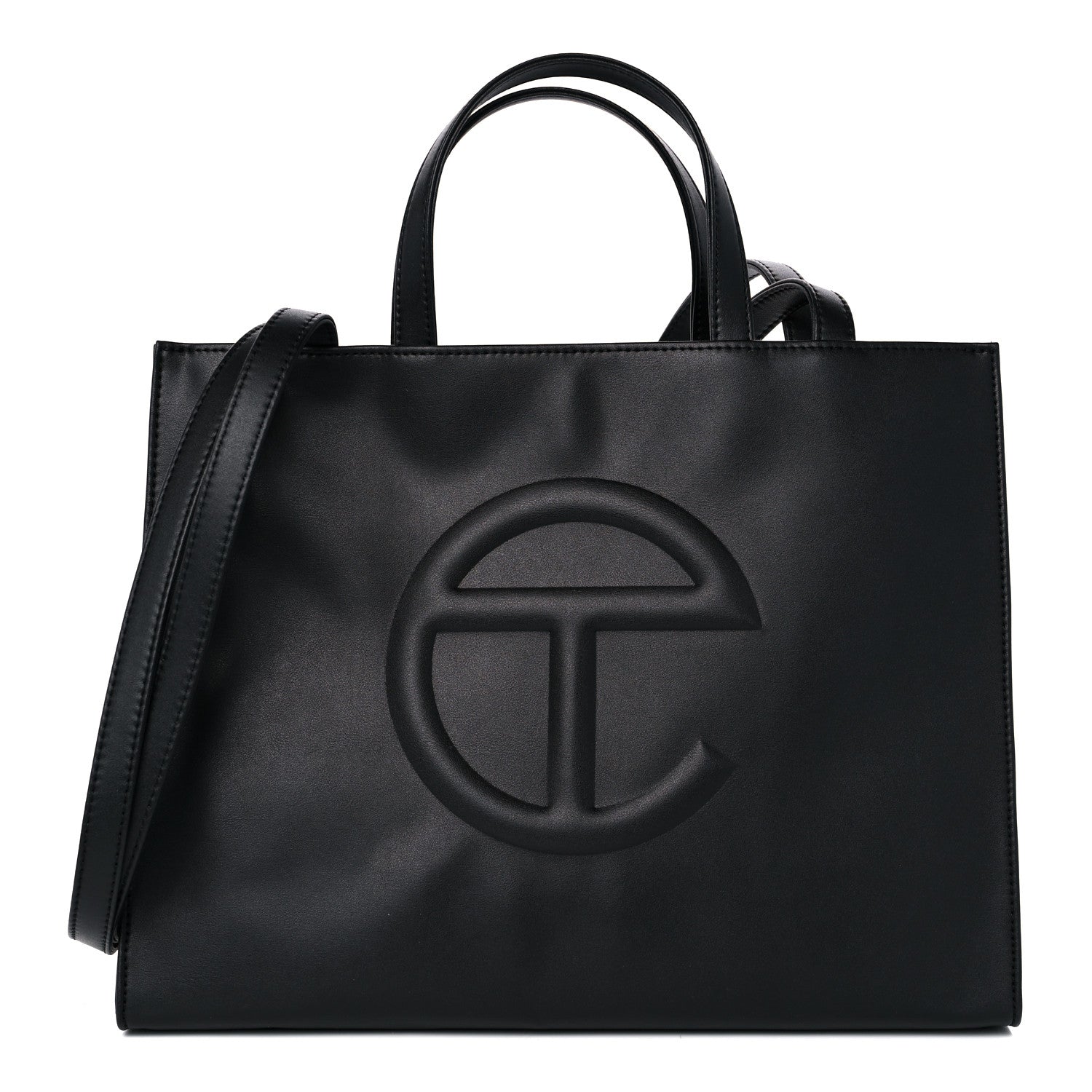 Telfar Vegan Leather Medium Shopping Bag Black 1 of 8