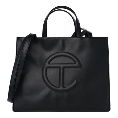 Telfar Vegan Leather Medium Shopping Bag Black 1 of 8