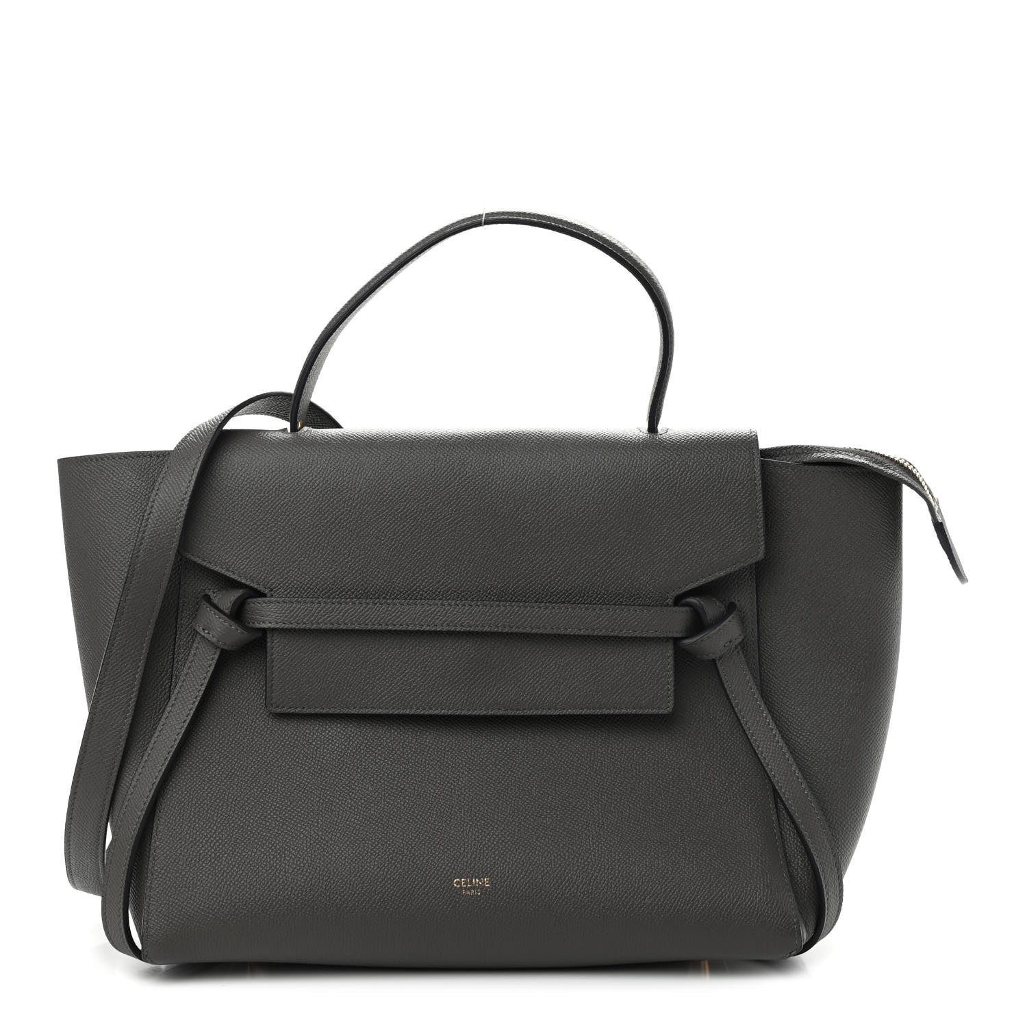 Celine Grained Calfskin Mini Belt Bag Grey 1 of 9