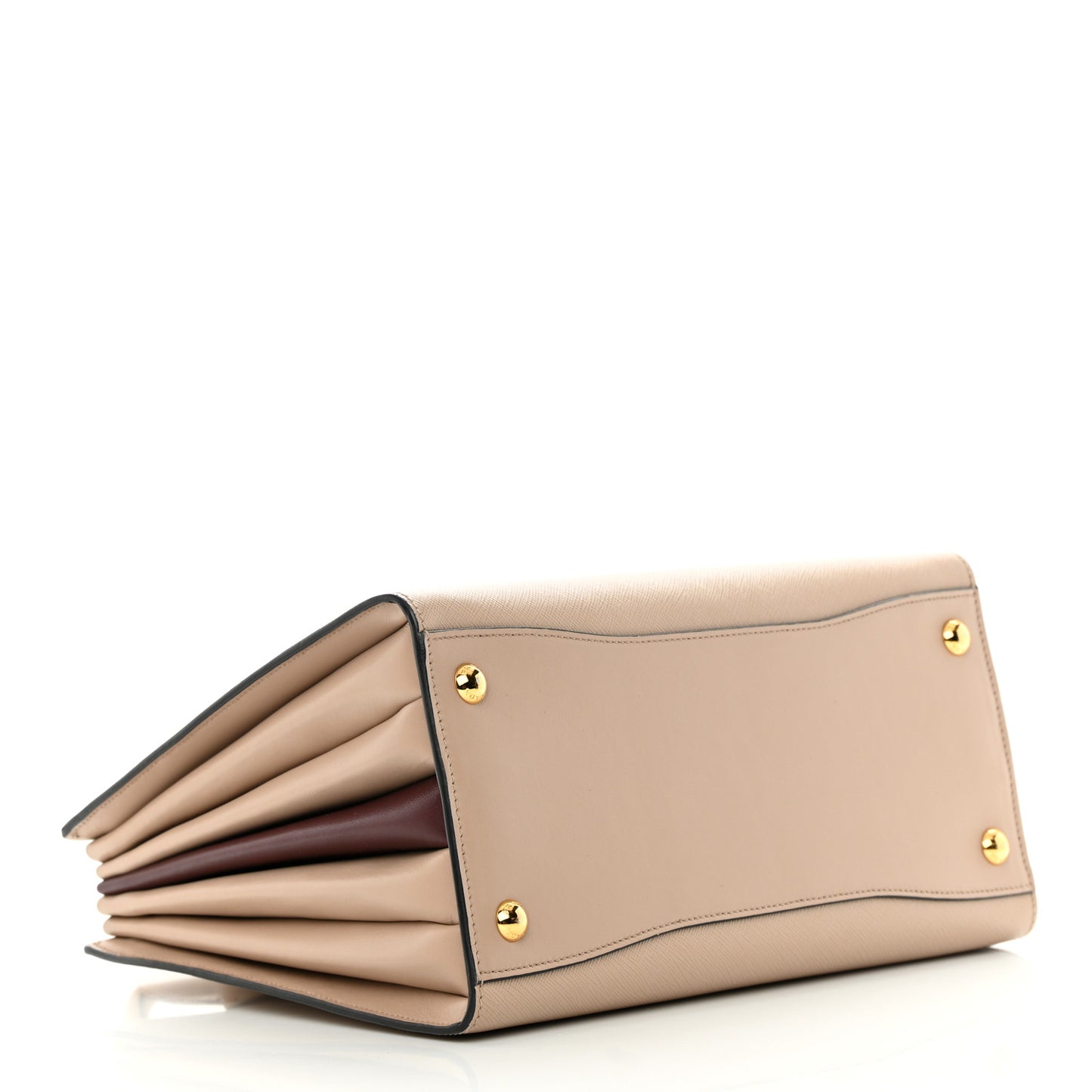 Saffiano City Calfskin Medium Bibliothèque Top Handle Cammeo