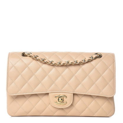Chanel Caviar Quilted Medium Double Flap Beige Clair 1 of 8