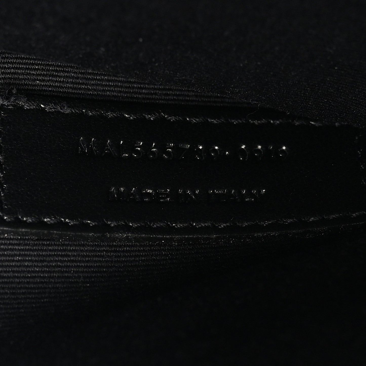 Calfskin Crocodile Embossed Uptown Monogram Pouch Black