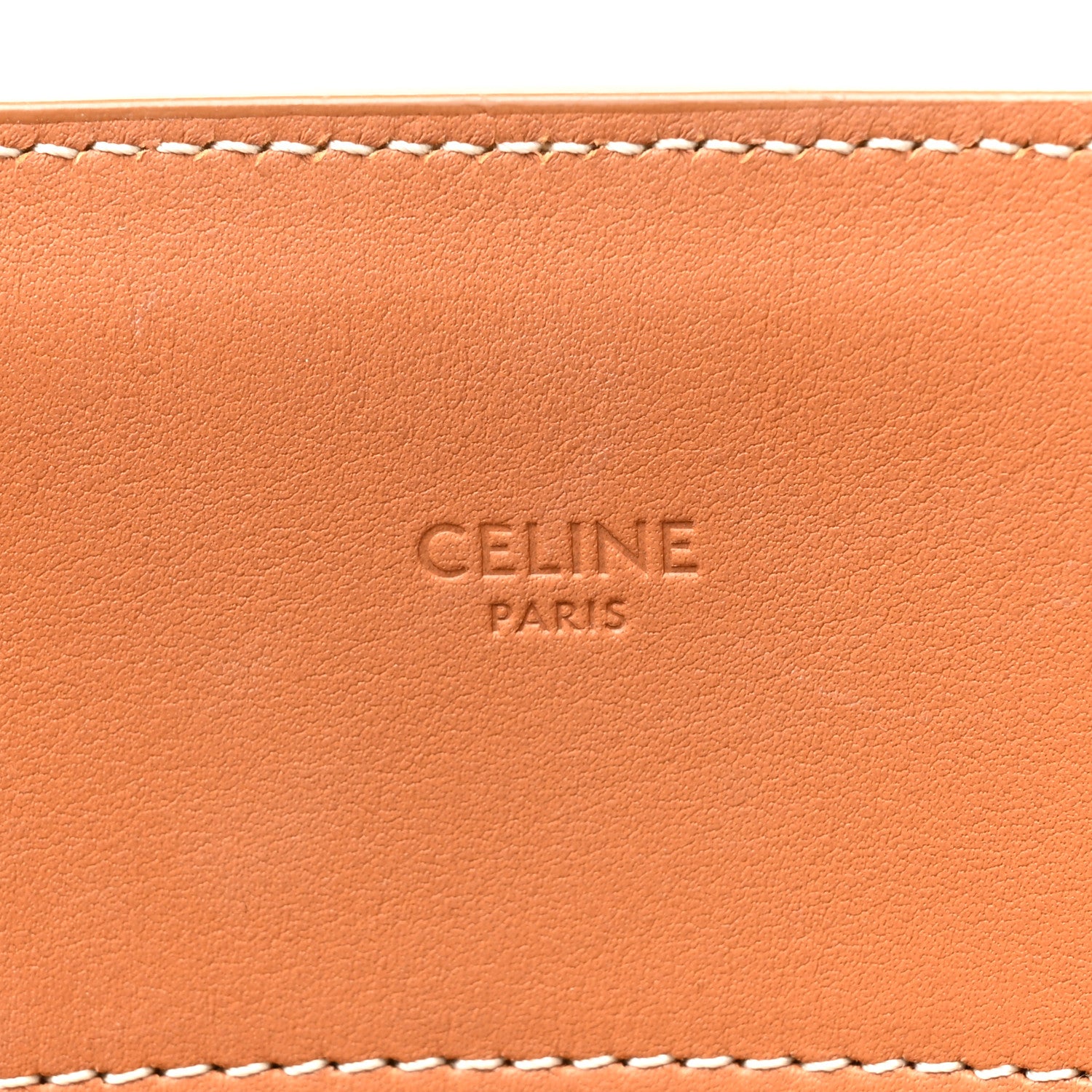 Celine Canvas Calfskin Logo Print Small Vertical Cabas Natural Tan 6 of 17
