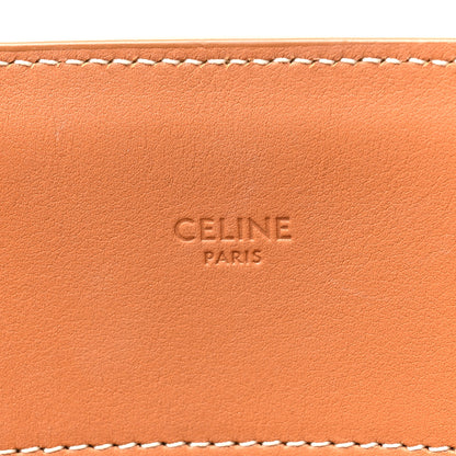 Celine Canvas Calfskin Logo Print Small Vertical Cabas Natural Tan 6 of 17