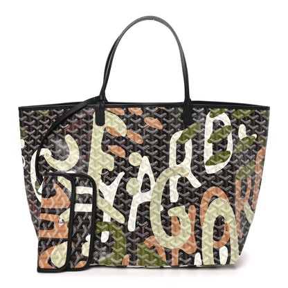 Goyard Goyardine Saint Louis Lettres Camouflage GM Black Green 2 of 10