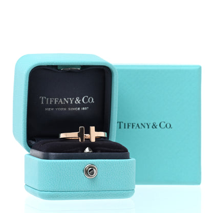 Tiffany 18K Rose Gold T Square Ring 59 8.75 4 of 5
