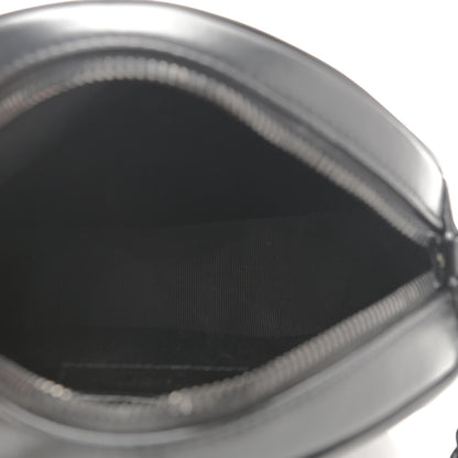 Saint Laurent Calfskin Matelasse Chevron Round Vinyle Camera Bag Black 5 of 9