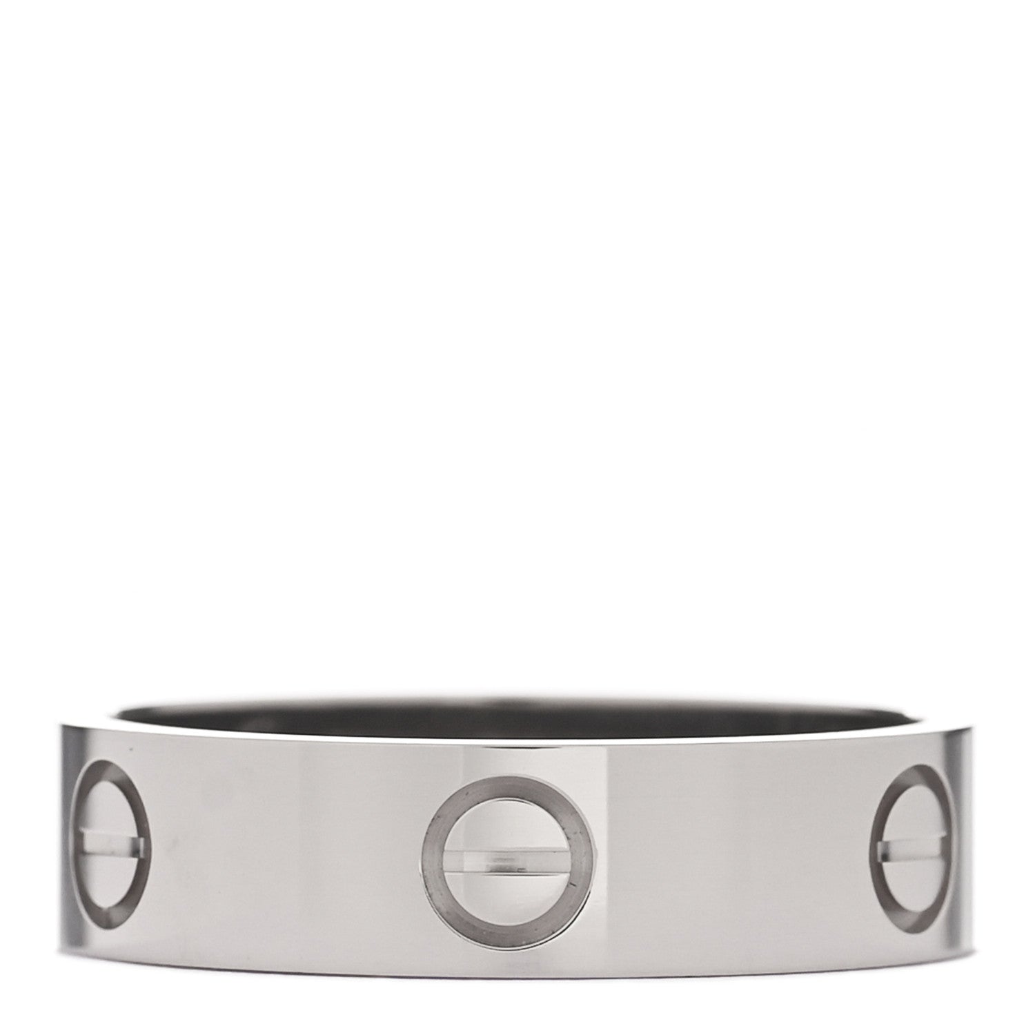 Cartier 18K White Gold 5.5mm LOVE Ring 61 9.75 1 of 5