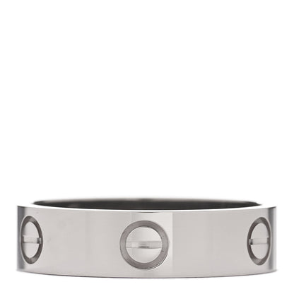 Cartier 18K White Gold 5.5mm LOVE Ring 61 9.75 1 of 5