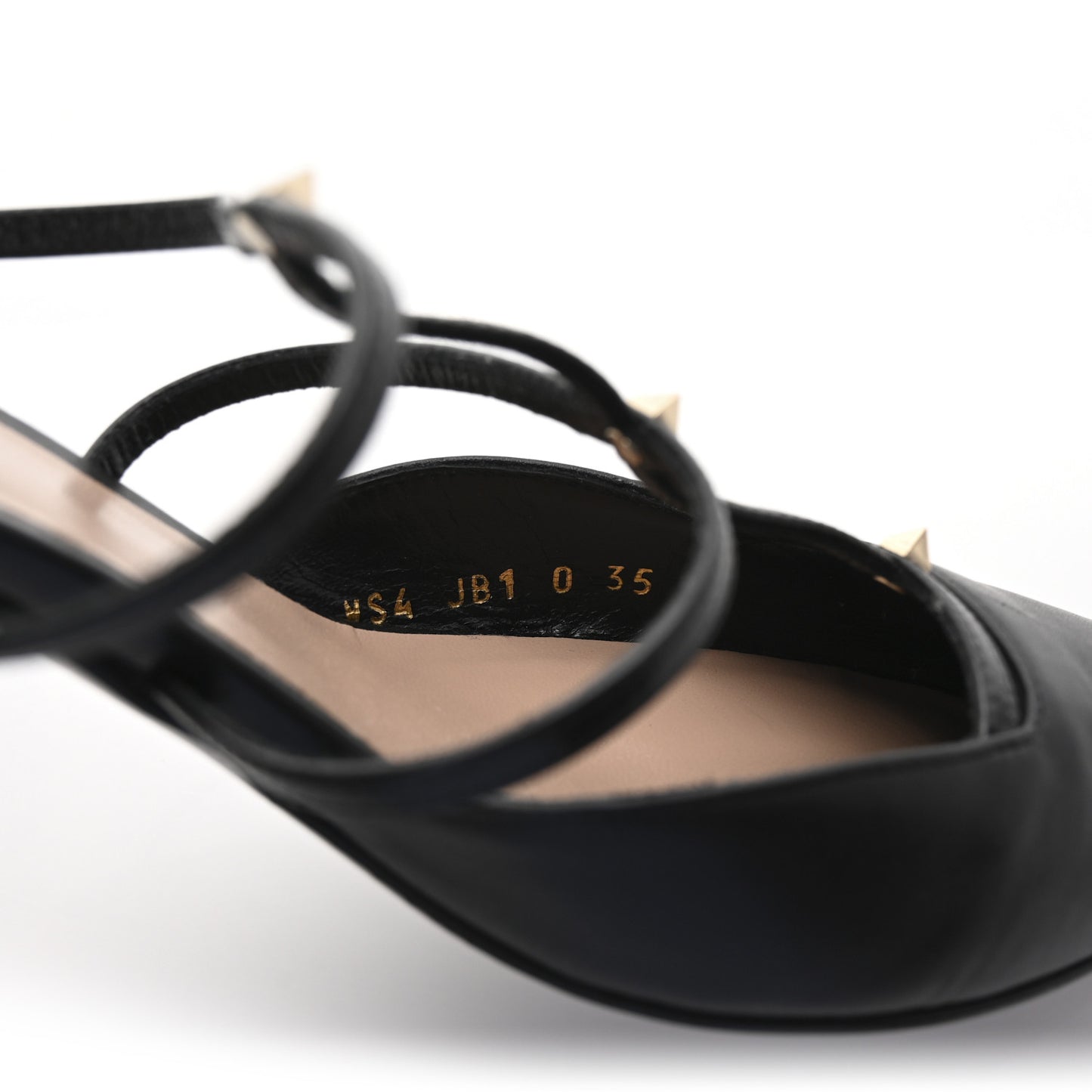 Calfskin Rockstud 60mm Wispy Mules 35 Black