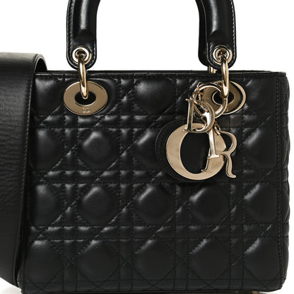 Christian Dior Lambskin Cannage Small Lucky Badges My Lady Dior Black 8 of 13