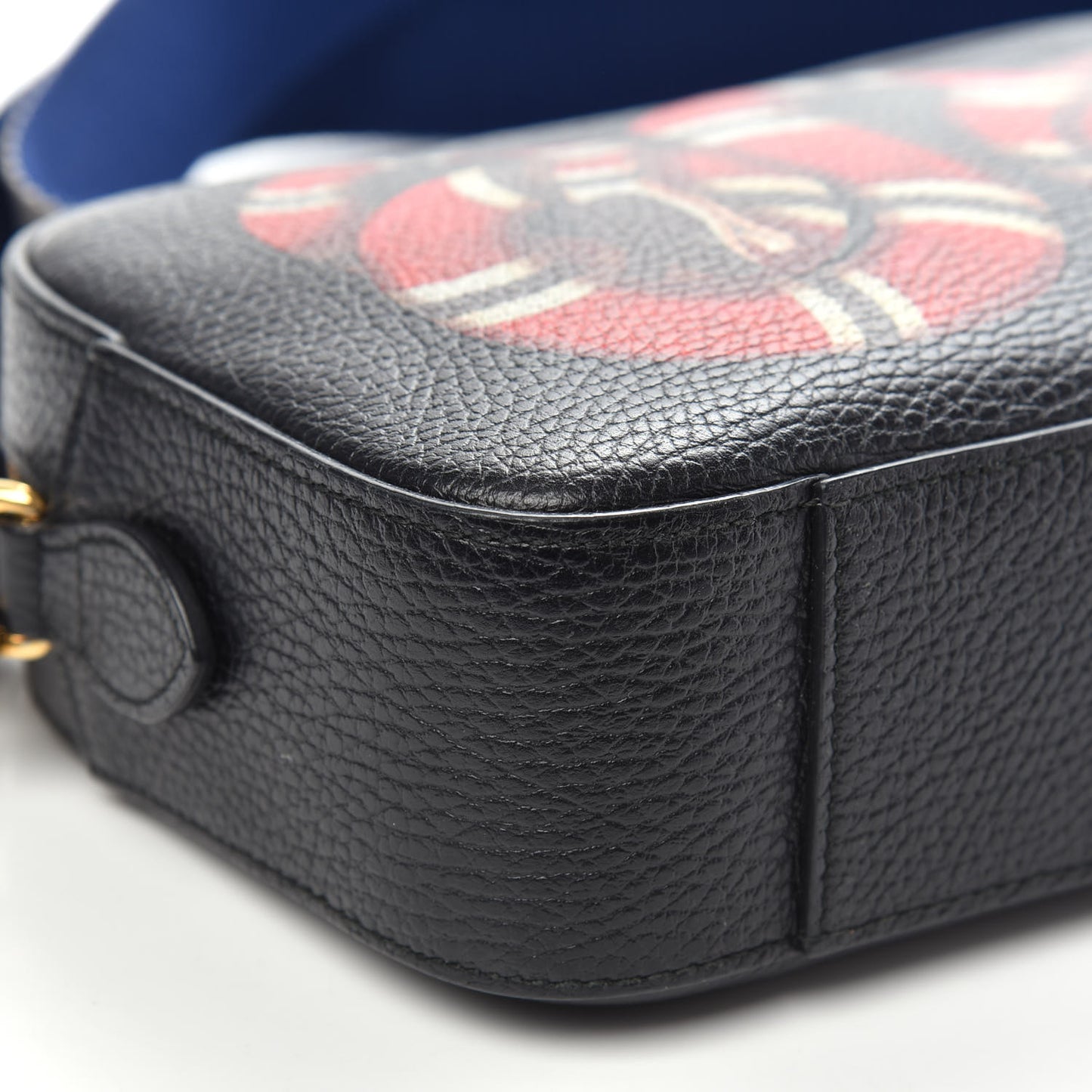 Grained Calfskin Sylvie Web Kingsnake Small Camera Bag Black Multicolor
